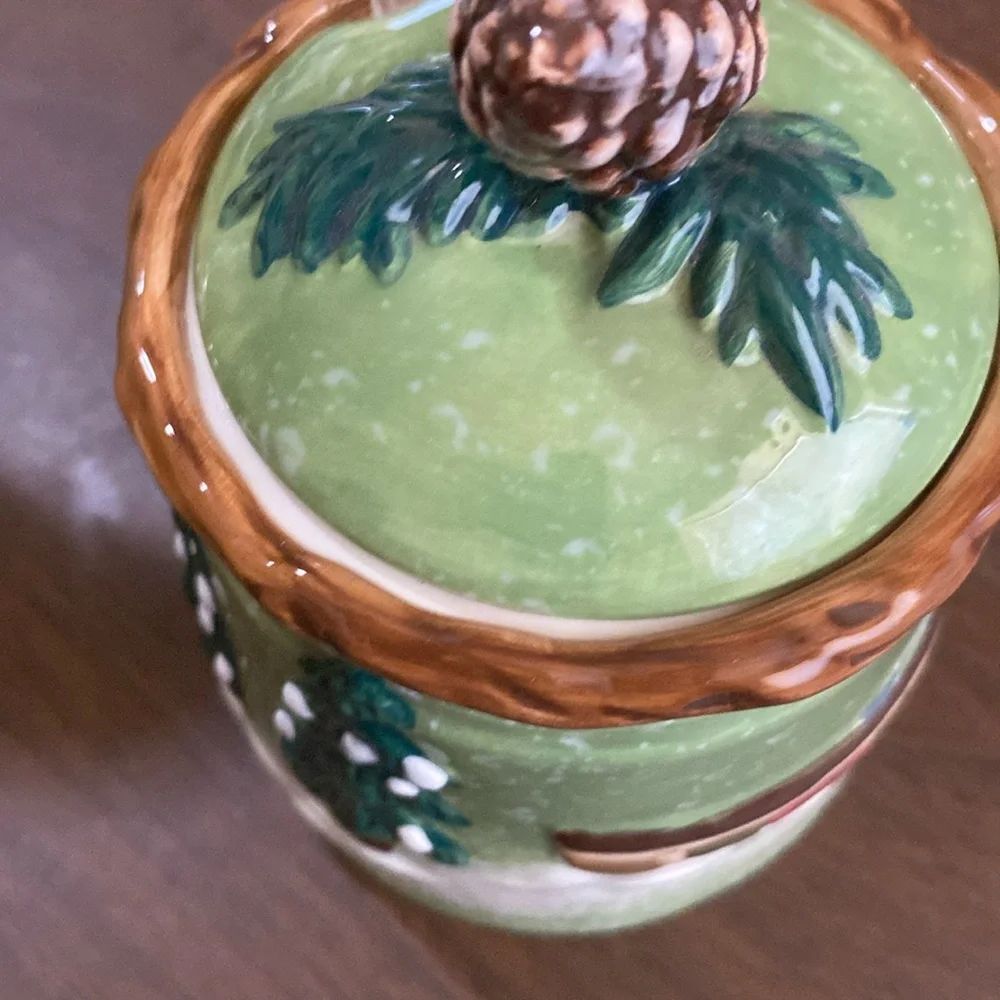 Pine Cone Sugar Bowl